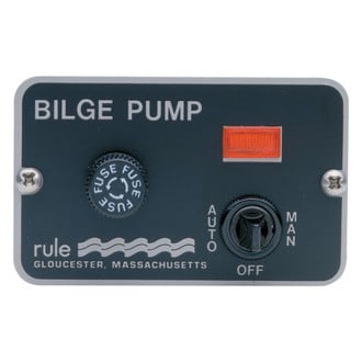 Rule Pumps® - Deluxe 3-Way Bilge Pump Panel Lighted Switch