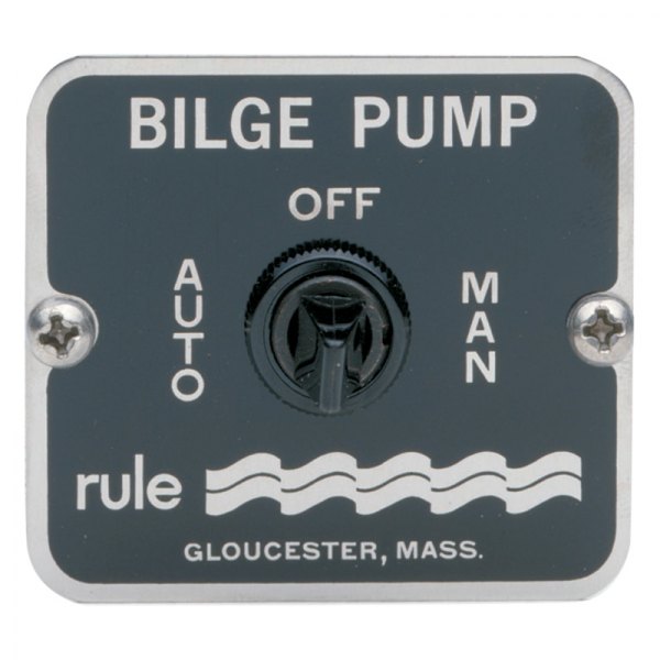 Rule Pumps® - Deluxe 12/24 V 3-Way Bilge Pump Panel Lighted Switch