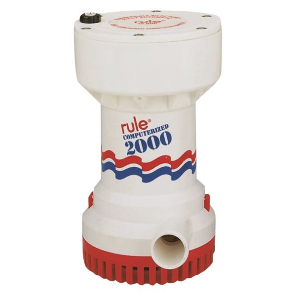 Rule Pumps® - 12 V 1998 GPH Electric Automatic Impeller Submersible Bilge Pump