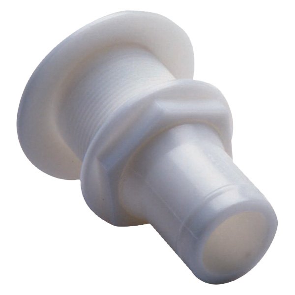 Rule Pumps® - Straight Plastic White Thru-Hull Fitting for 1-1/2" D Hose