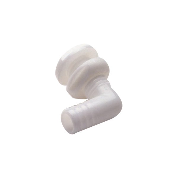 Rule Pumps® - 3/4" Hole 90° Plastic White Thru-Hull Fitting for 3/4" D Hose