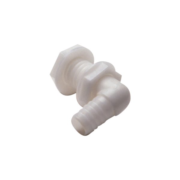 Rule Pumps® - 5/8" Hole 90° Plastic White Thru-Hull Fitting for 5/8" D Hose