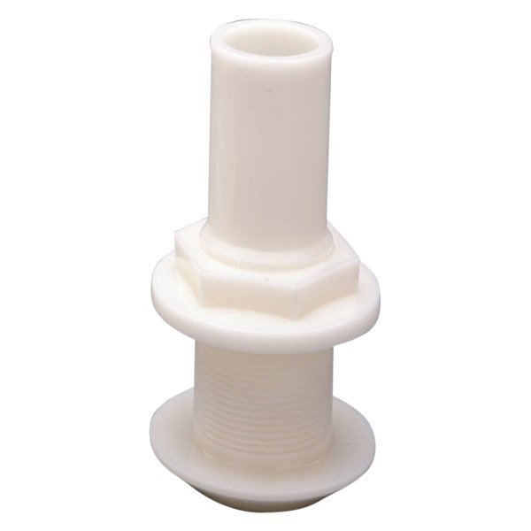 Rule Pumps® - Straight Plastic White Thru-Hull Fitting for 2" D Hose