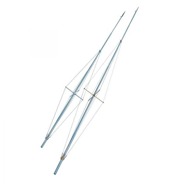 Rupp Marine® - 20' L Silver Outrigger Single Spreader Pole, 2 Pieces