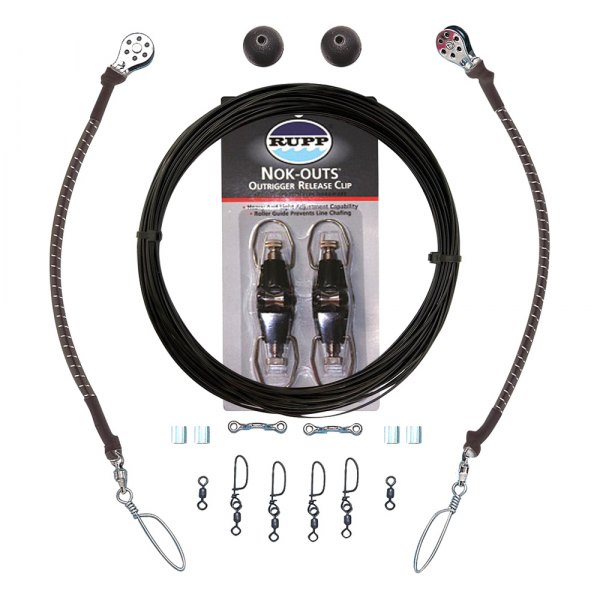 Rupp Marine® - 160' L Black Mono Single Rigging Kit with Nok-Outs