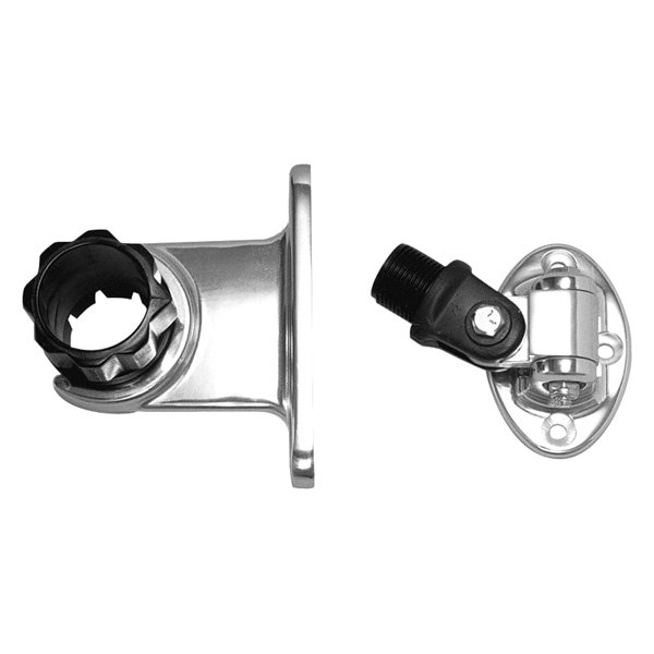 Rupp Marine® - Aluminum Standoff Antenna Side Mount Kit with 4-Way Base Spacer and 1.5" Collar