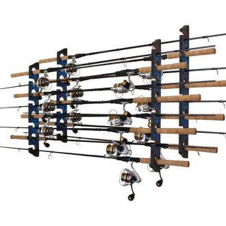 THKFISH Fishing 8-Rod Rack Fishing Pole Holder Vertical/Horizontal Rod  Holders Wall Mount Modular for Fishing Rod Storage