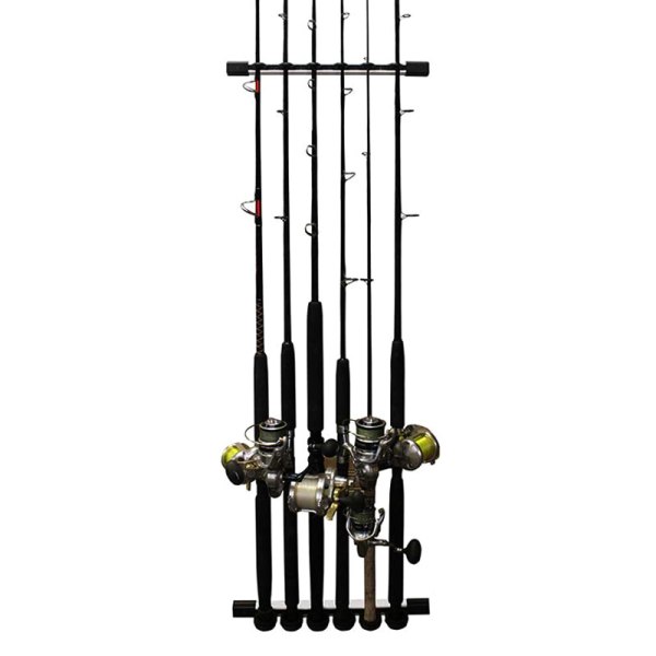 Rush Creek Creations® 40-0004 - All Weather 18-1/5 x 3-1/5 x 1-1/2 Wood  Wall & Ceiling Vertical 6-Rod Rack 