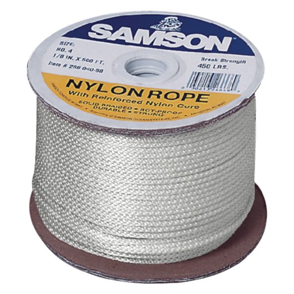 Samson Rope® - 5/16" D x 500' L White Nylon Solid Braid Multi-Purpose Line