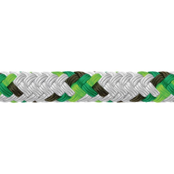 Samson Rope® - XLS3 5/16" D x 500' L White/Green Tracer Double Braid Anchor Line