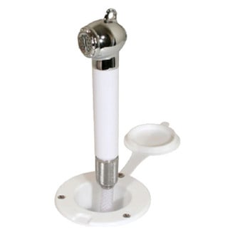 Scandvik® - ABS Chrome Plated Recessed Shower with 6' L White Nylon Hose