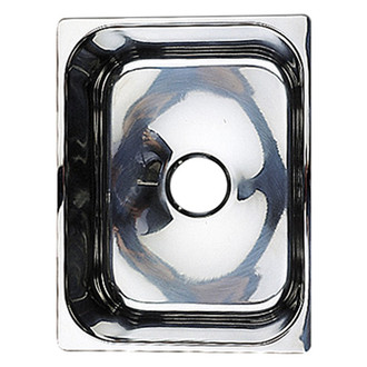 Scandvik® - 14-3/16" L x 10-7/16" W Stainless Steel Acrylic/Mirror Rectangular Single Bowl Kitchen Sink