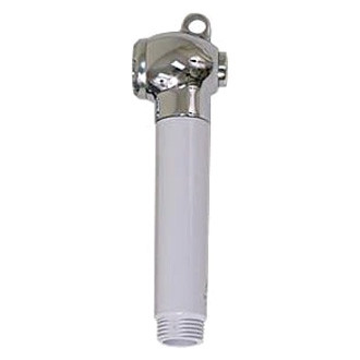 Scandvik® - Brass/ABS White Straight Push-Button Sprayer Handle