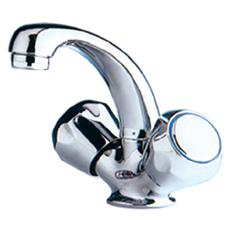Scandvik® - Chrome Plated Brass Cast Spout Hot & Cold Water Heavy-Duty Faucet with Standard Knob