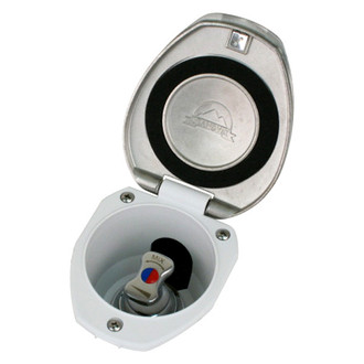 Scandvik® - White Recessed Transom Shower Mixer