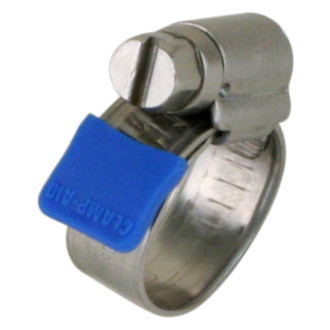 Scandvik® - 0.31" D Stainless Steel Worm Drive Hose Clamps with Tail Sleeves, 100 Pieces