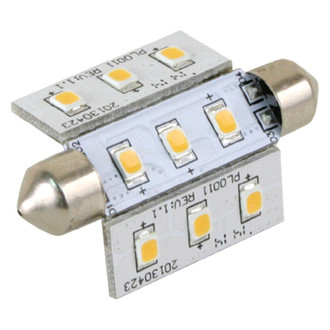 Scandvik® - 42mm L 12/24V DC 160lm Cool White Festoon Base LED Light Bulb