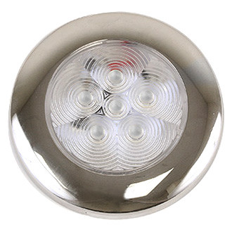 Scandvik® - 2.75"D 12/24V DC 13lm Blue Surface Screw Mount LED Courtesy Light with Switch