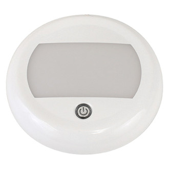 Scandvik® - 5.12"D 12/24V DC 720lm White Surface Screw Mount LED Courtesy Light with Switch