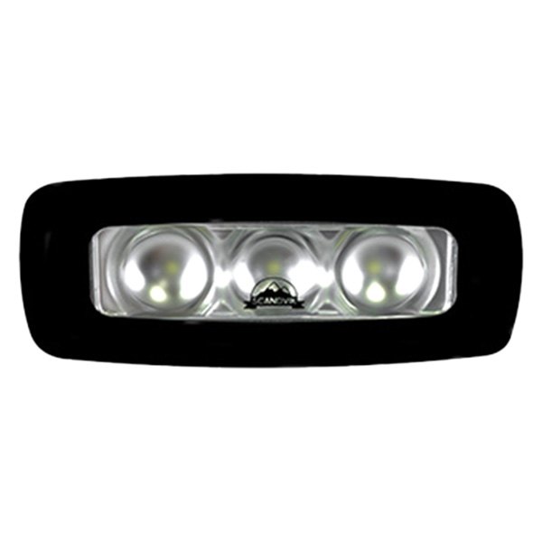Scandvik® - 6 W 610 lm 10 - 30 V DC Black Housing White Bracket Mount 3 LED Spreader Light