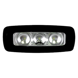 Scandvik® - 6 W 610 lm 10 - 30 V DC Black Housing White Bracket Mount 3 LED Spreader Light