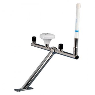 Deluxe Stainless Steel Rail Mount Amarine-made Marine Antenna Adjustable Base Mount for Boats 