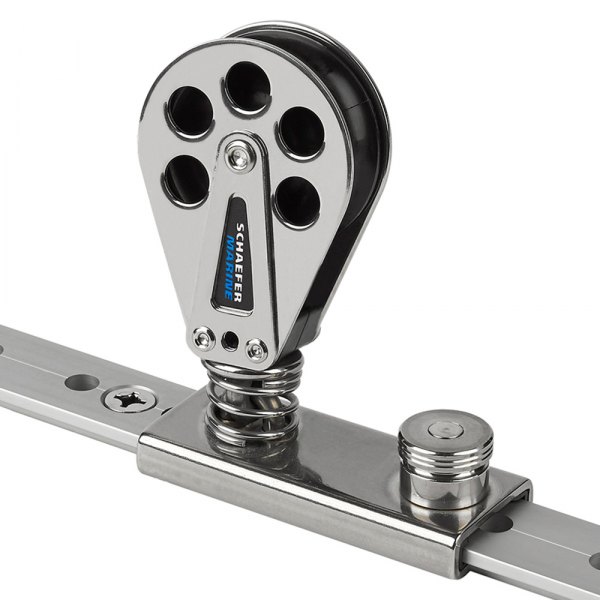 Schaefer® - Stainless Steel Single T-Track Block with Stand-Up Head for 1/2" D Lines