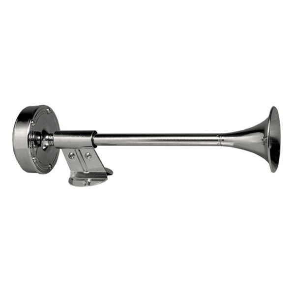Schmitt & Ongaro® - Deluxe Shorty 12 V 114 dB Stainless Steel Single Trumpet Horn with Drain Hole