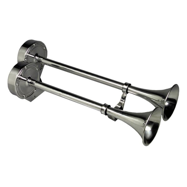 Schmitt & Ongaro® - Deluxe 24 V 125 dB Stainless Steel Dual Trumpet Horn