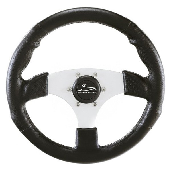 Schmitt & Ongaro® - Fantasy 13-4/5" Dia. Black/Stainless Steel PU Coated Steering Wheel