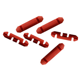 Scotty® - Red Braided Line Auto-Stop Bead, 6 Pieces