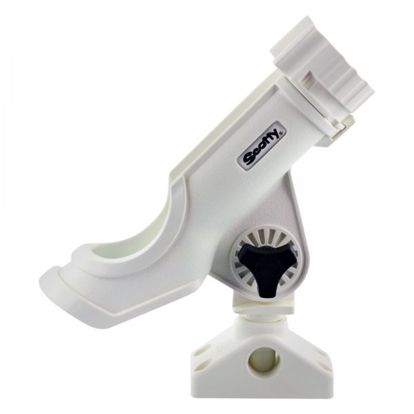 Scotty® - Power Lock 0/180/360° 1-15/16" I.D. White Nylon Rod Holder with Combination Side & Deck Mount