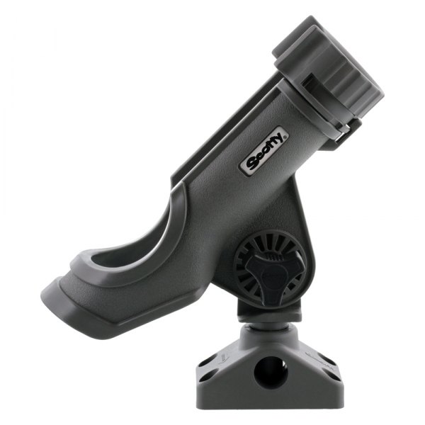 Scotty® - Power Lock 0/180/360° 1-15/16" I.D. Gray Nylon Rod Holder with Combination Side & Deck Mount