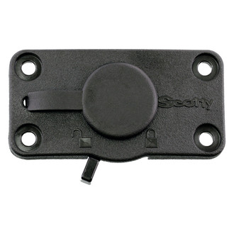 Scotty® - Black Flush Mount Deck Locking Mount with Splash Cover