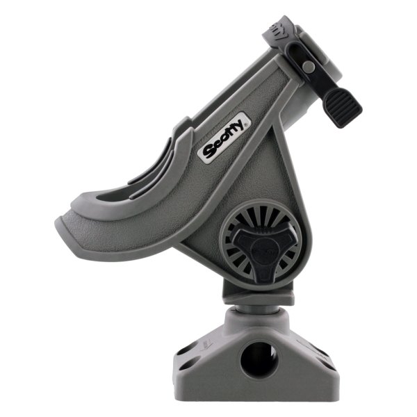 Scotty® - Baitcaster & Spinning 360° 1-3/10" I.D. Gray Nylon Rod Holder with #241 Combination Side/Deck Mount