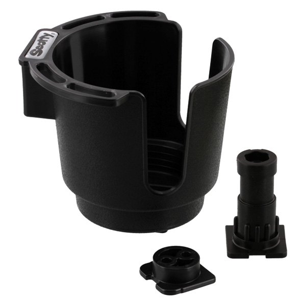 Scotty® - Black Cup Holder with Bulkhead