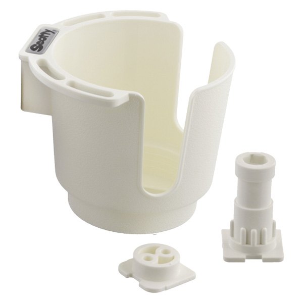 Scotty® - White Cup Holder with Bulkhead