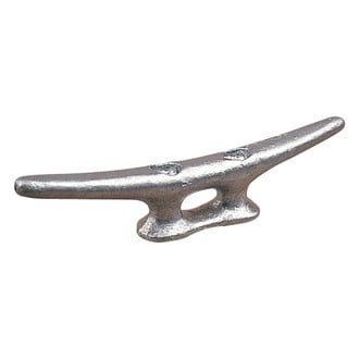 Sea Dog® - 6" L x 1-3/8" H Galvanized Iron Flat Head Open Base Cleat, Bulk