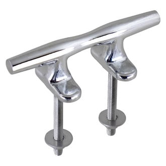 Sea Dog® - 4" L x 1-1/4" H Chrome Plated Zinc Stud Mount Open Base Herreshoff Cleat, Bulk