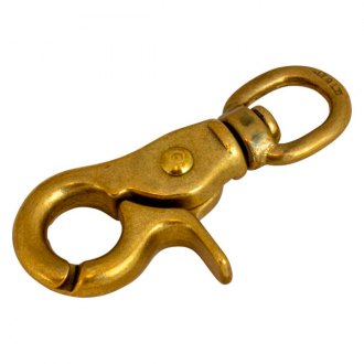 No 2 NAVAL BRONZE SNAP HOOK WITH OR WITHOUT WEBBING 