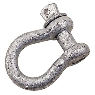 Sea Dog® - 1/2" I.W. x 1-1/8" I.L. 5/16" Galvanized Steel Screw Pin Anchor Bow Shackle, Bulk