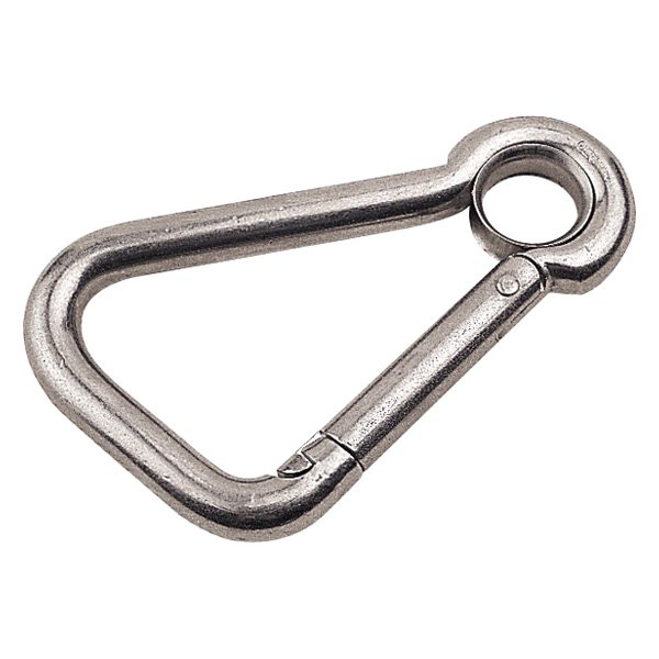 Sea Dog® - 4" L Stainless Steel Spring-Loaded Asymmetrical Carabine Hook with Eye Insert, Display