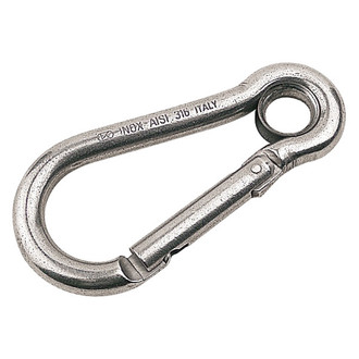Sea Dog® - 4" L Stainless Steel Spring-Loaded Carabine Hook with Eye Insert, Bulk