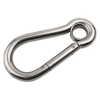 Sea Dog® - 2-3/8" L Stainless Steel Spring-Loaded Carabine Hook with Eye Insert, Display