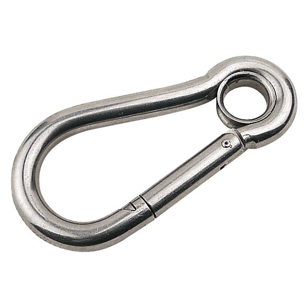 Sea Dog® - 3-15/16" L Stainless Steel Spring-Loaded Carabine Hook with Eye Insert, Display