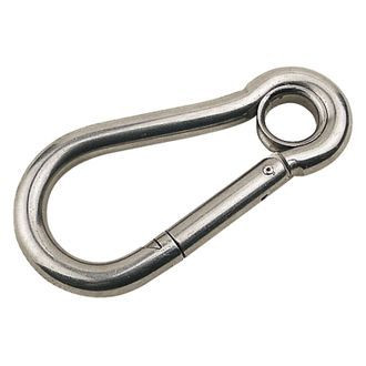 Sea Dog® - 4-11/16" L Stainless Steel Spring-Loaded Carabine Hook with Eye Insert, Display