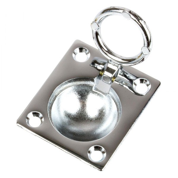 Sea Dog® - 2-1/2" L x 2" W Chrome Plated Brass Flush Ring Pull