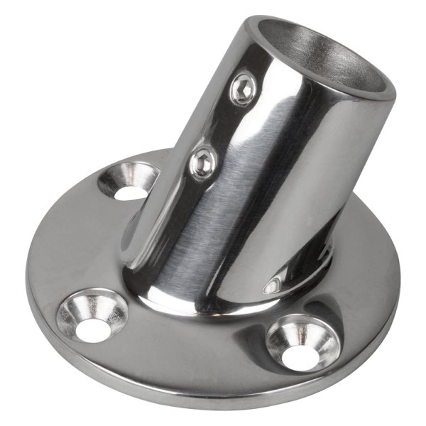 Sea Dog® - 60° Stainless Steel Round Rail Base Fitting for 7/8" O.D. Tube