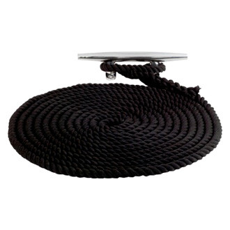 Sea Dog® - 3/8" D x 20' L Black Nylon 3-Strand Twisted Dock Line