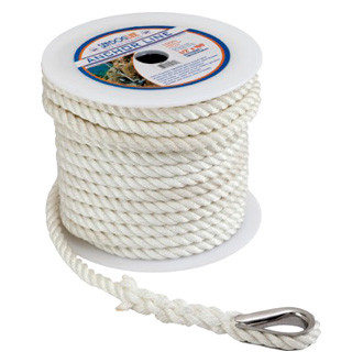 Sea Dog® - 3/8" D x 150' L White Nylon 3-Strand Twisted Anchor Line